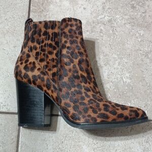 Marc Fisher LTD Leopard Print Heeled Boots